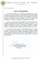 NOTA DE REPÚDIO